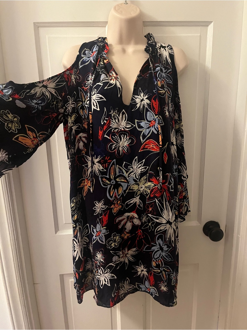 Parker Cold Shoulder Floral Dress!